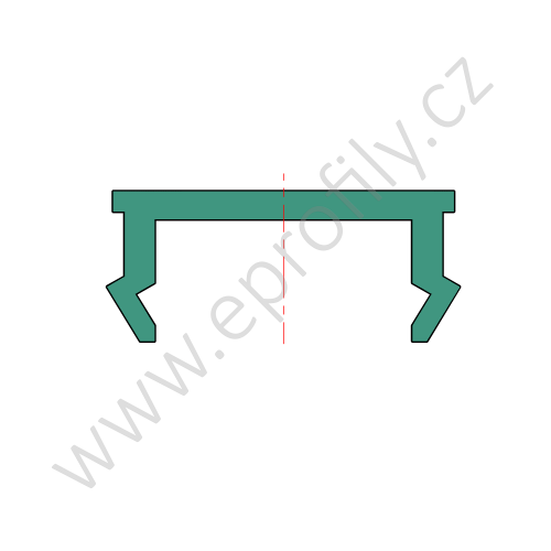 Krytka drážky profilu plast, ESD, černá RAL 9005, 3842548879, N8, 2000 mm, (1ks)