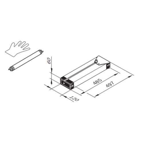 Světlo SL36E, ESD, 3842516713 497x120x60, (1ks)
