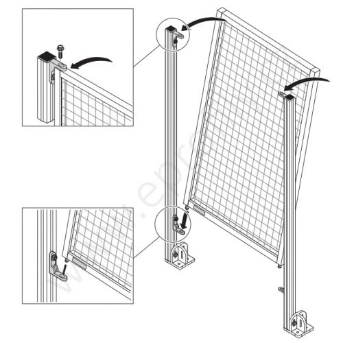 Úhelník pro závěs rámů EcoSafe, 3842522481, set  4ks, Balení (10ks)