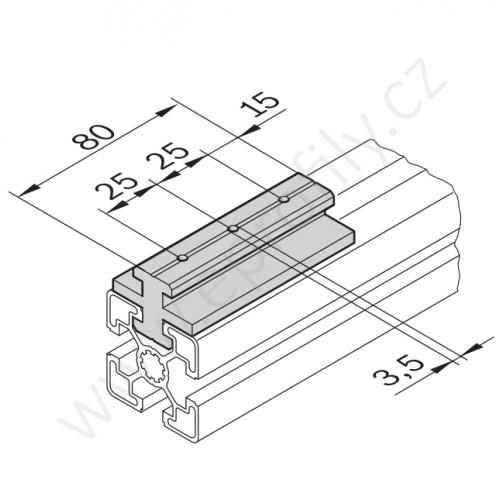 Kluzák středový s drážkou, 3842523205, N10, (1ks)