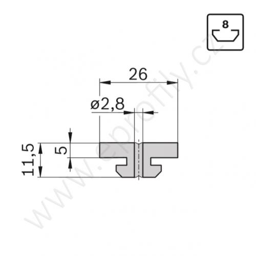 Kluzák plochý, 3842523212, N8, Balení (10ks)