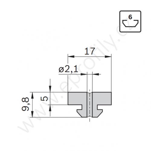 Kluzák plochý, 3842523213, N6, (1ks)