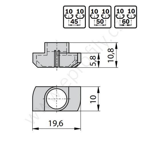 Izolační krytka na matici T N8 -> N10, 3842524012, N10, (1ks)