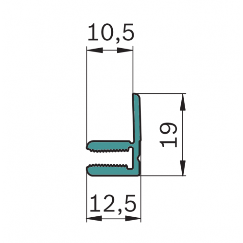 Hliníkový upínací profil 1S-N8, 3842524058, 1S-N8, 3000 mm, Balení (10ks)
