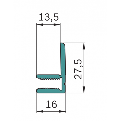 Hliníkový upínací profil 1S-N10, 3842524064, 1S-N10, 3000 mm, Balení (10ks)