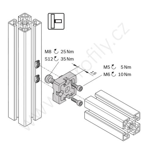 Spojka T - SET, ESD, 3842524476, 30x30, (1ks)