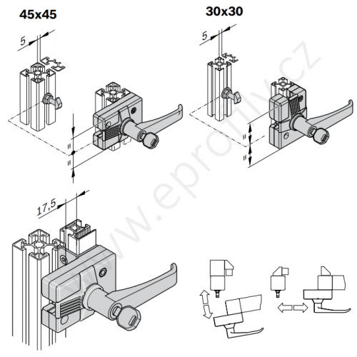 Zámek dveří, 3842525821 - výprodej rozdílné klíče (unikátní), (1ks)