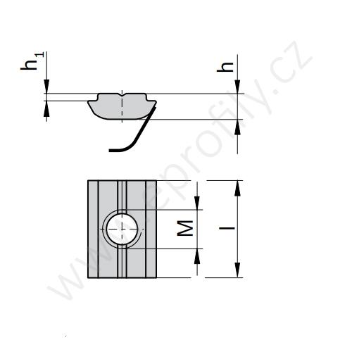 Kámen lehký pro vložení do drážky s pružinou, ESD, 3842529294, N8 M4, Balení (100ks)