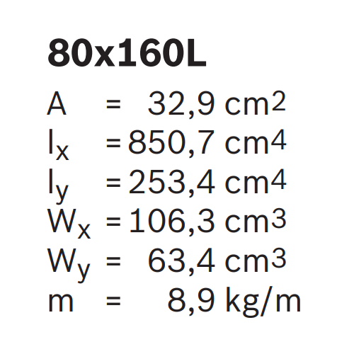 Hliníkový, konstrukční profil, 3842529349, 80x160L, Balení (3ks)