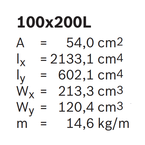 Hliníkový, konstrukční profil, 3842529357, 100x200L, Balení (3ks)