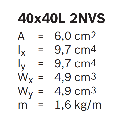 Hliníkový, konstrukční profil, 3842529365, 40x40L 2NVS, Balení (20ks)