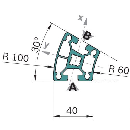 Hliníkový, konstrukční profil, 3842529371, 40x30°, Balení (12ks)