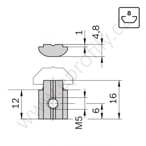 Pojistka proti otočení, 3842530325, N8, (1ks)