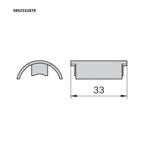 Krytka spojky, 3842532878, D28, (1ks)