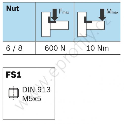 Vnitřní úhelník do drážky R, ESD, 3842535573, N6/N8, (1ks)