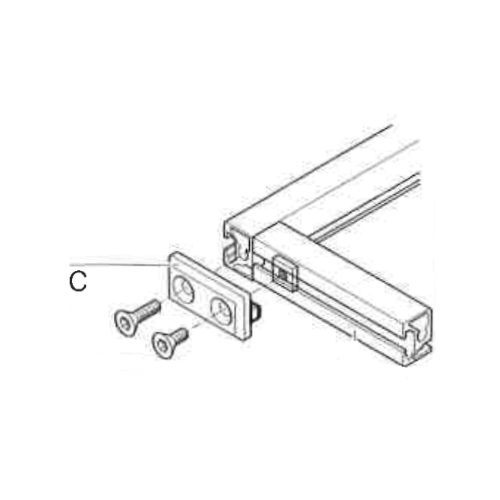 Spojka rohová, N8, ESD, 3842535661 pro profil 22,5x30, (1ks)