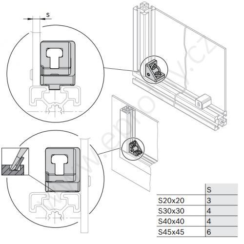 Variofix úhelník se závitem, 3842536490, 30x30 N8, Balení (20ks)