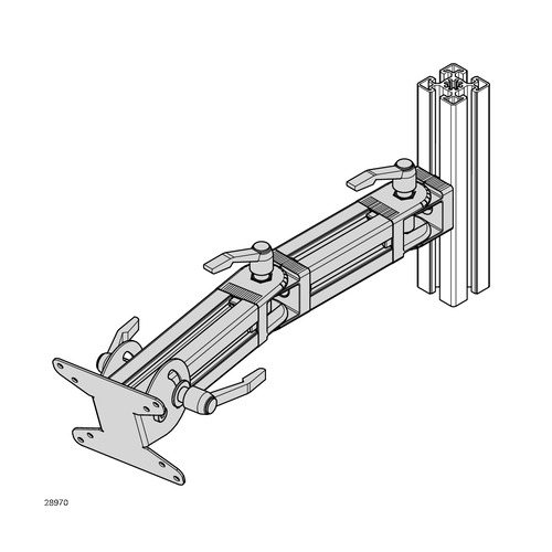 Držák TFT monitoru s nosným ramenem, 3842539806 70°, 75/100, (1ks)