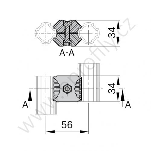 Paralelní spojka, ESD, 3842541183, D28, (1ks)