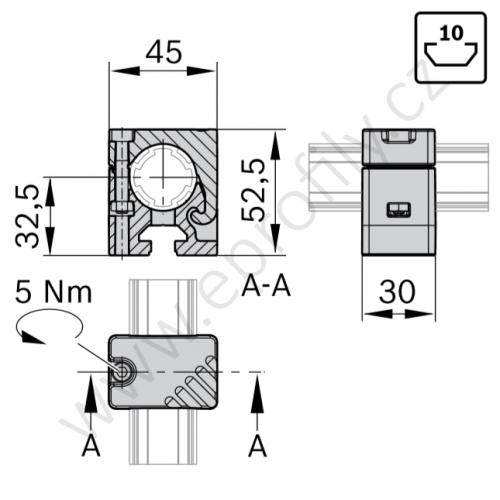 Adaptér, ESD, 3842541190, N10/30; D28L, (1ks)