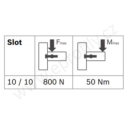 Rychlospojka pro kolmý spoj profilů, ESD, 3842541412, N10/N10; 0°;D=9,8, Balení (10ks)