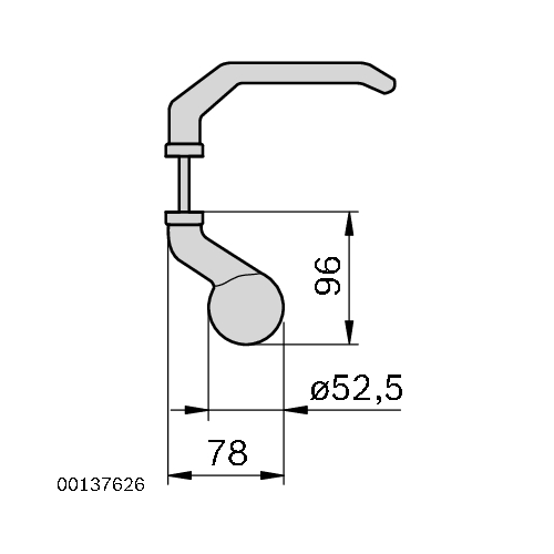 Dveřní klika/koule, 3842542684 , (1ks)