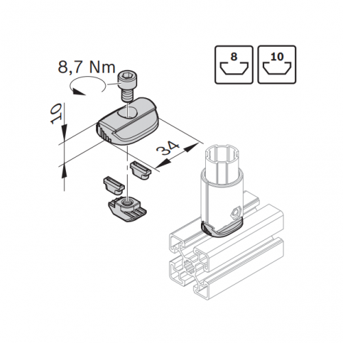 Adapter, ESD, 3842543272, N8, N10, (1ks)