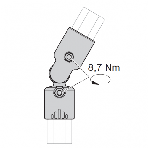 0° - 90° spojka, ESD, 3842543480, D28, (1ks)