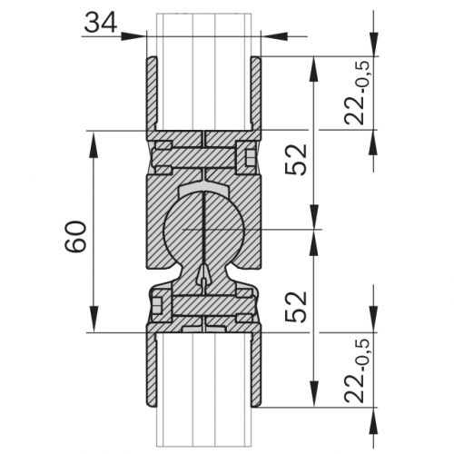 0° - 90° spojka, ESD, 3842543480, D28, (1ks)