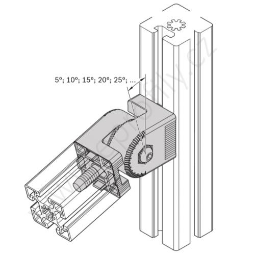 Kloub uzamykatelný, ESD, 3842546564, 45x45, (1ks)