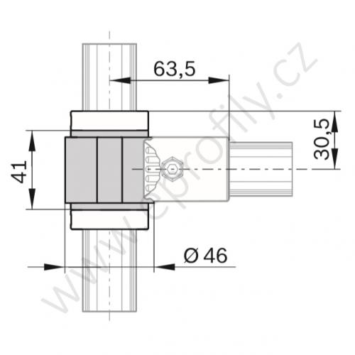 Otočný profil, 3842548121, D28/L34, (1ks)