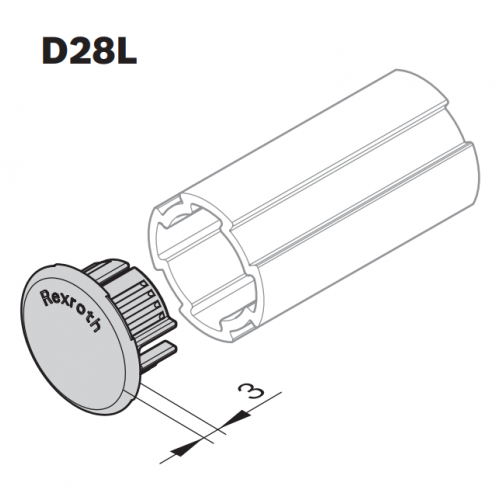 Krytka černá, ESD, 3842548129, D28L, (1ks)