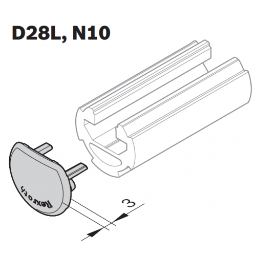 Krytka černá, ESD, 3842548130, D28L, N10, (1ks)