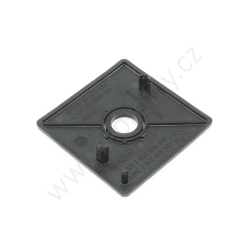 Krytka konce profilu černá plast, ESD, 3842548811, 60x60 s otvorem D12,5/D17, (1ks)