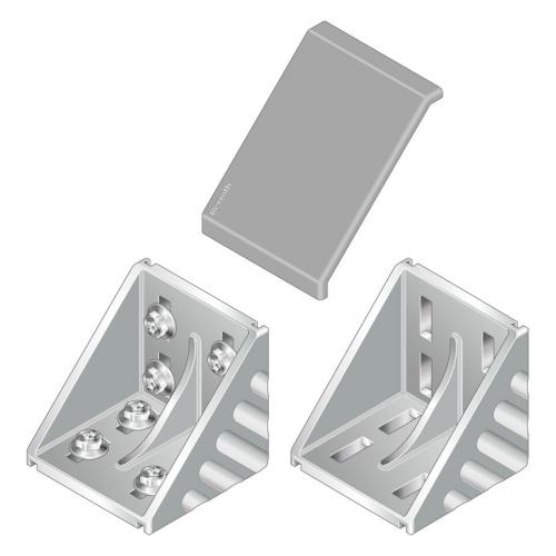 Krytka úhelníku - šedá, 3842548874, 100x100, (1ks)