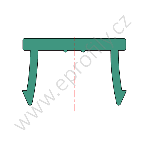 Krytka drážky profilu plast, ESD, černá RAL 9005, 3842548877, N10, 2000 mm, (1ks)