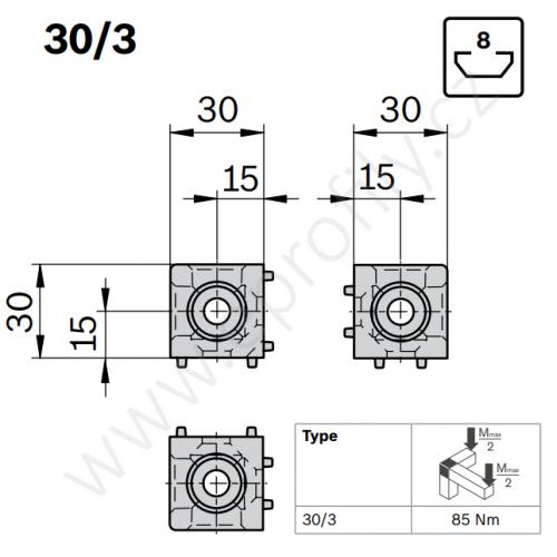 Kostka, ESD, 3842549864, 30/3, (1ks)