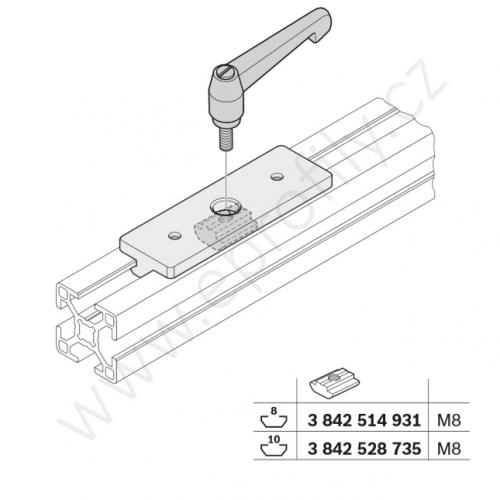 Kluzák plochý, uzamykatelný, 3842552424, N10, (1ks)