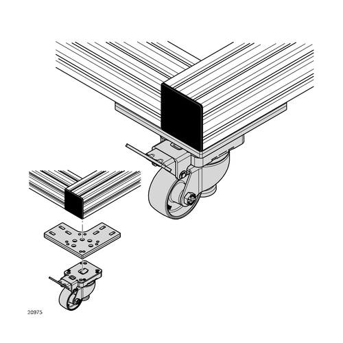 Upevňovací deska, 3842553967 180x180x15, (1ks)