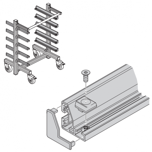 Stoper a krytka - šedá, SET, 3842554490 45x45; 21x21, (1ks)