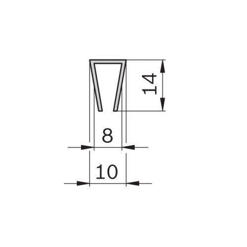 Posuvný profil, 3842554724, L = 3000 mm, (1ks)