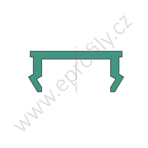 FiFo monorail krycí lišta drážky - zelená, 3842554771, N8, 2000 mm, Balení (10ks)