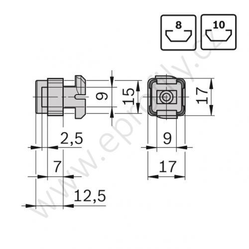 Křížový klip pro kabel, 3842555180, N10, Balení (100ks)