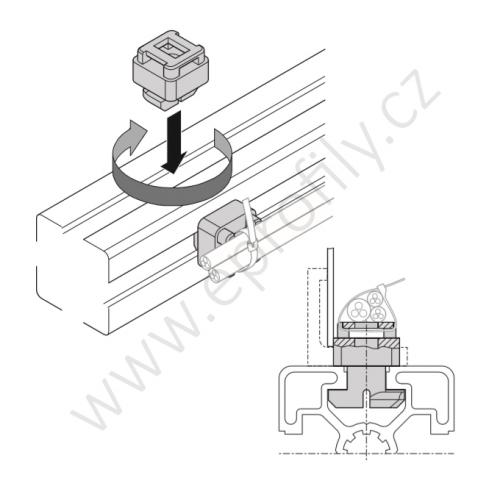 Křížový klip pro kabel, 3842555180, N10, (1ks)