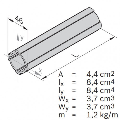 Otočný profil, 3842557298 - výprodej D28L, (1ks)