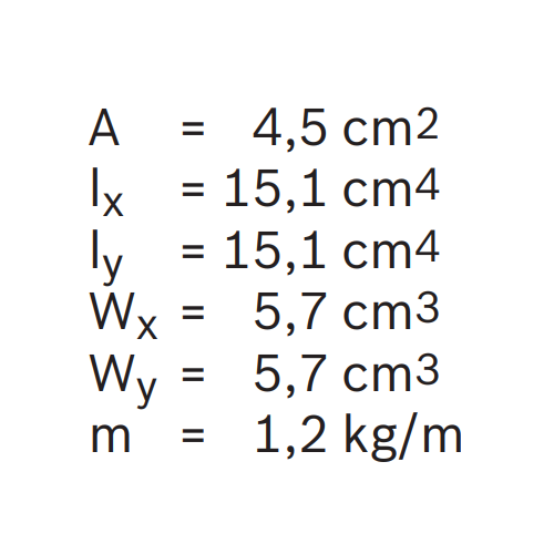 Hliníkový, konstrukční teleskopický profil, 3842557960, 50x50x2, Balení (6ks)