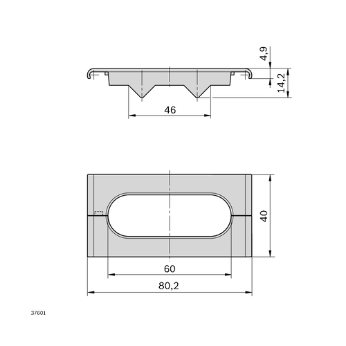 Kabelová průchodka CGP, šedá, 3842558212 80, (1ks)