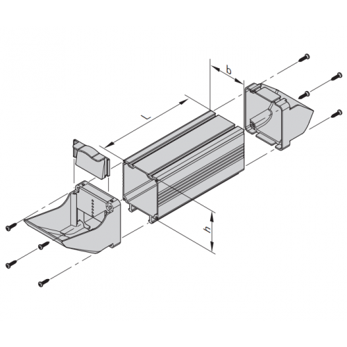 Hliníkový profil - materiálová šachta, ESD, 3842558333, 90x90, Balení (6ks)