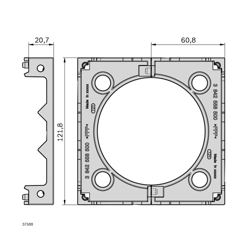 Rozpěrka CGP, šedá, 3842558502 20x120, (1ks)