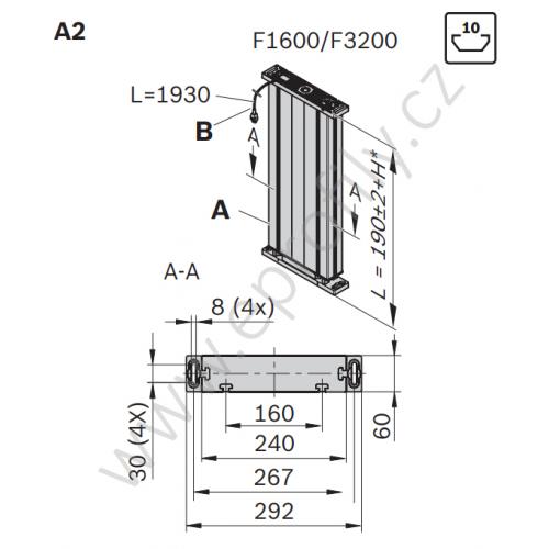 Zdvihací noha (modul), 3842558625, zatížení 3200 N, ESD N10, zdvih 440 mm, (1ks)